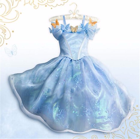 F68036 Girls Kids Children Cinderella Fancy Princess Palace Cosplay Dress